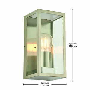 Outdoor Wall Lamp Endon Oxford Stainless Steel Silver IP44 E27 small 1