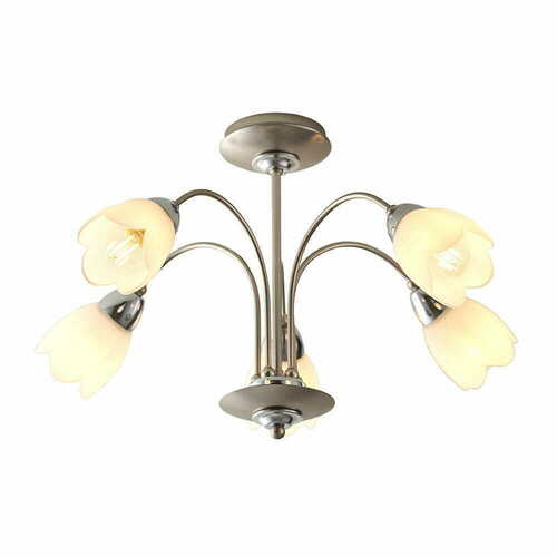 Check Ceiling Light Endon Petal 5-Light Chrome Metal 54cm