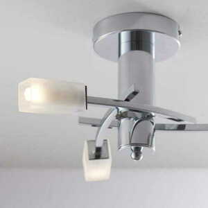 Endon Havana 3-Light Chrome White Ceiling Light 40.5cm small 1