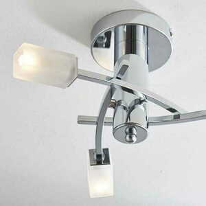 Endon Havana 3-Light Chrome White Ceiling Light 40.5cm small 3