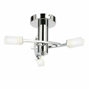 Endon Havana 3-Light Chrome White Ceiling Light 40.5cm small 0