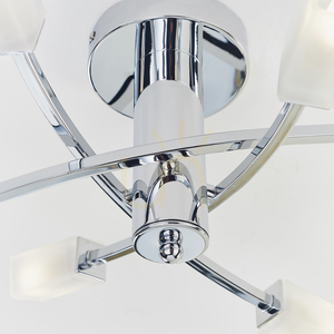 Endon Havana 6 Light Chrome White Ceiling Light 45.6cm small 7
