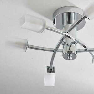 Endon Havana 6 Light Chrome White Ceiling Light 45.6cm small 3
