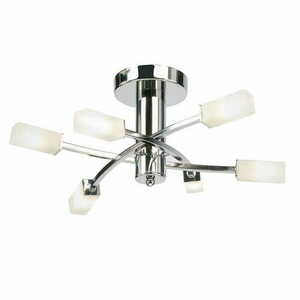 Endon Havana 6 Light Chrome White Ceiling Light 45.6cm small 0