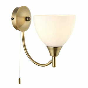 Endon Alton Brass Ecru Classic Wall Light 1805-1AN small 2