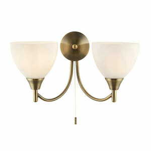 Endon Alton Brass Ecru 2-Light Wall Lamp 1805-2AN small 3