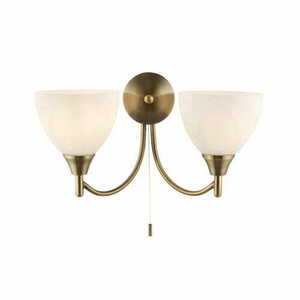 Endon Alton Brass Ecru 2-Light Wall Lamp 1805-2AN small 0
