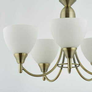 Pendant Light Endon Alton Brass White 5-Light 46cm Classic E14 small 1
