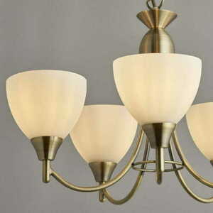 Pendant Light Endon Alton Brass White 5-Light 46cm Classic E14 small 2