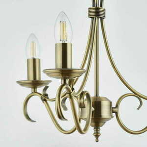 Endon Bernice 3 Light Brass Pendant Lamp small 1