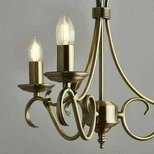 Endon Bernice 3 Light Brass Pendant Lamp small 2