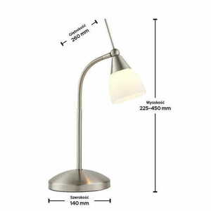 Endon Range Standing Lamp Nickel White Steel G9 Modern 652-TLSC small 2