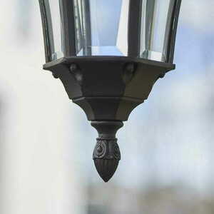 Outdoor Pendant Light Endon Drayton Black Transparent IP44 E27 Aluminium Glass 20 cm small 6