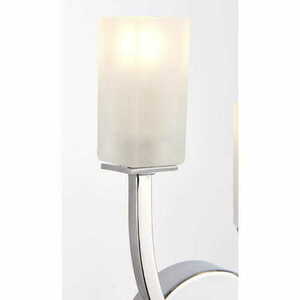 Endon Havana Chrome White 2 Light Wall Lamp 146-2CH small 1