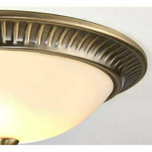 Endon Brahm Brass Ecru 2-Light Ceiling Light 32cm 91123 small 1