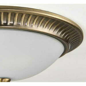 Endon Brahm Brass Ecru 2-Light Ceiling Light 32cm 91123 small 2