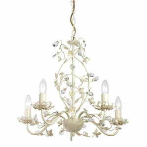 Endon Lullaby 5-Light Pendant 5xE14 Cream and Gold Ø50.5 cm small 0