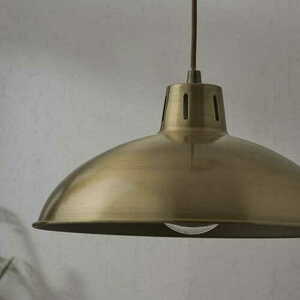 Endon Polka POLKA-AB Rise-and-Fall Pendant, Antique Brass, E27, 37 cm small 1