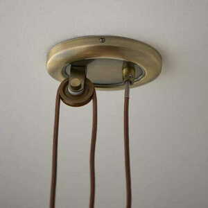 Endon Polka POLKA-AB Rise-and-Fall Pendant, Antique Brass, E27, 37 cm small 2