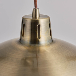 Endon Polka POLKA-AB Rise-and-Fall Pendant, Antique Brass, E27, 37 cm small 4