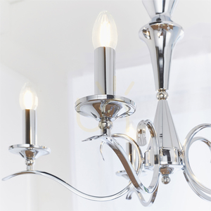 Endon Kora KORA-5CH chrome chandelier, 5 × E14, 61 cm small 7