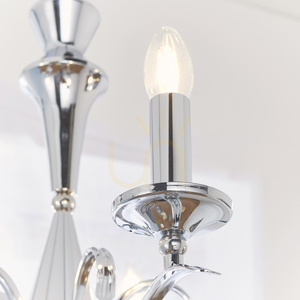 Endon Kora KORA-5CH chrome chandelier, 5 × E14, 61 cm small 9