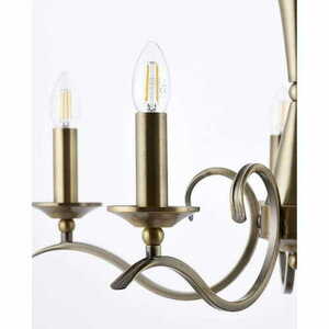 Endon Kora KORA-5AB 5-light chandelier, antique brass effect, 5×E14 max 40 W, Ø61 cm small 2