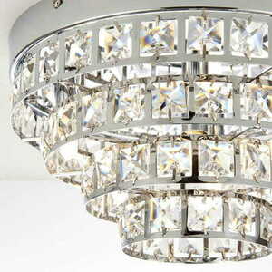 Endon Motown 4 Light Chrome Crystal Ceiling Light 30cm small 2