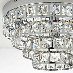 Endon Motown 4 Light Chrome Crystal Ceiling Light 30cm small 3