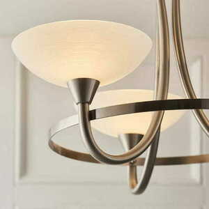Endon Cagney 3-Light Nickel White Ceiling Light 55cm small 1