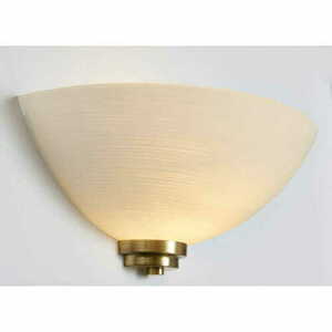 Endon Welles Brass Glass E27 Dimmable Wall Light WELLES-1WBAB small 1