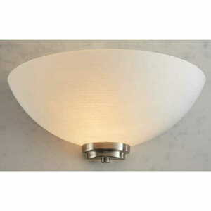 Endon Welles White Nickel Glass Steel Classic Wall Light E27 Dimmable small 2