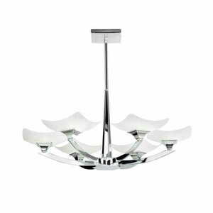 Endon Ayres 6-Light Chrome White Ceiling Light 66.5cm small 0