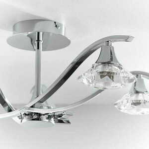 Endon Langella 5 Light Chrome Crystal Ceiling Light 55cm LANGELLA-5CH small 2