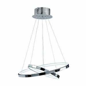 Endon Kline Chrome White LED Pendant Light 45cm 3000K 3550lm small 0