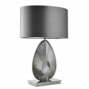 Endon Simeto Grey Fabric Classic Standing Lamp 58cm small 1