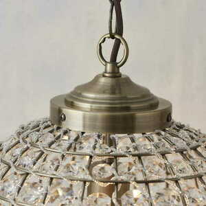 Endon Tanaro Brass Glass Pendant Light 30cm E27 small 3