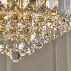 Endon Fargo 3-Light Brass Pendant Lamp Ø39cm Transparent Gold small 3