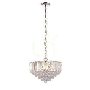 Endon Fargo 3 Light Chrome Pendant Light, 39cm, Steel Acrylic small 7