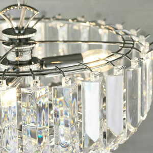 Endon Fargo 3 Light Chrome Pendant Light, 39cm, Steel Acrylic small 3