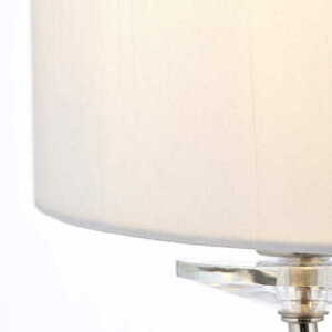 Endon Nixon 2 Light Wall Light White Nickel Crystal Fabric E14 small 3