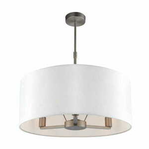 Endon Daley 3 Light White Silver Pendant Lamp 50cm small 1