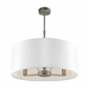 Endon Daley 3 Light White Silver Pendant Lamp 50cm small 4