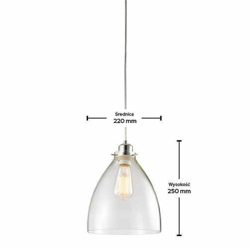 Check Endon Elstow Chrome Glass Lampshade 22cm 60874