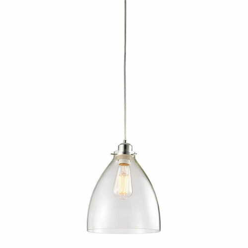 Check Endon Elstow Chrome Glass Lampshade 22cm 60874