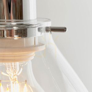 Endon Elstow 60874 Clear Glass Pendant Shade with Chrome Trim, 22 cm small 6
