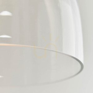 Endon Elstow 60874 Clear Glass Pendant Shade with Chrome Trim, 22 cm small 7