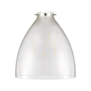 Endon Elstow 60874 Clear Glass Pendant Shade with Chrome Trim, 22 cm small 9