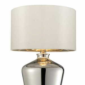 Endon Waldorf 61198 table lamp – chrome, ivory shade, 47 cm small 2