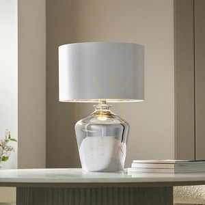 Endon Waldorf 61198 table lamp – chrome, ivory shade, 47 cm small 3